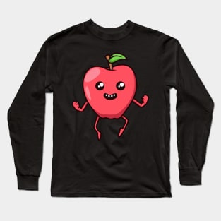 Kawaii Cartoon Apple Long Sleeve T-Shirt